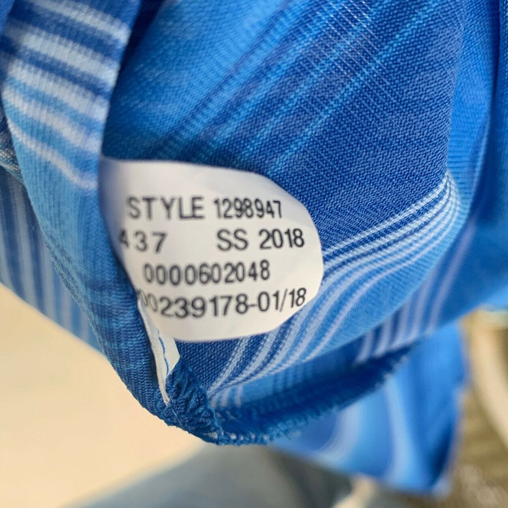 Under Armour Performance Striped Blue Polo Shirt_8